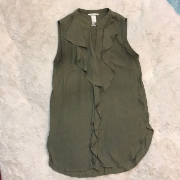 H&M Army Green Dressy Sleeveless Top - Picture 1 of 6